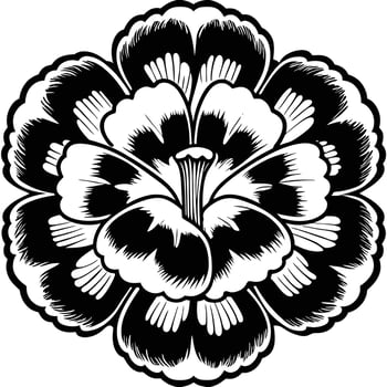 Frilly Carnation Badge vector