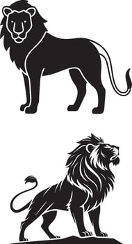 lion icon set design image vector
