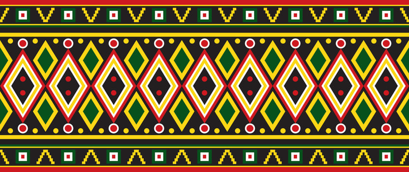 set of seamless Indian patterns. National seamless ornaments, borders, frames. colored decorations of the peoples of South America, Maya, Inca, Aztecs. Print for fabric, paper, textile and clothing vector
