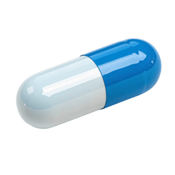 The capsule, this pill displays a sleek, reflective surface, emphasizing its pharmaceutical design and simplicity png