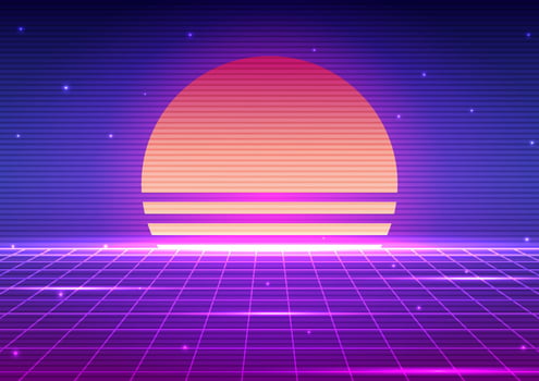 Digital Retro background 002 vector