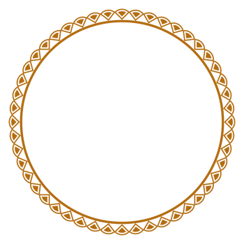 Luxury Golden Or Gold Circle Frame Border Design With Dots Transparent Background emity png