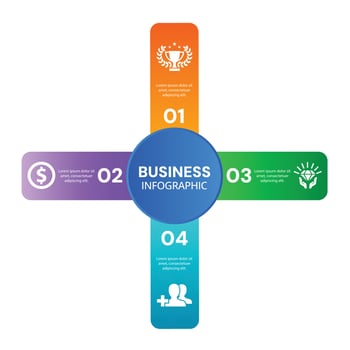 Business modern creative concept infographic charts list 3 step with icons template design vector