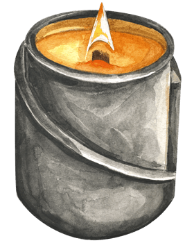 Warming candle with fire, hand drawn illustration. Candle watercolor illustration design. Element design for invitation, cards, social post, ad, cover, sale banner, invitation and decorate artwork. png