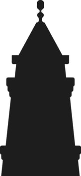 Islamic Minaret Silhouette - Traditional Religious Tower Illustration vector
