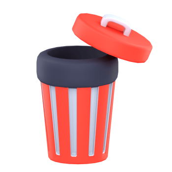 3d illustration trash png