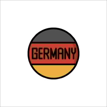 A germany flag with the word germany in the center vector
