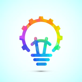 Creative idea icon, Electric light bulb icon vector