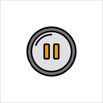 A button icon with two orange buttons vector