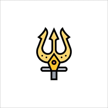 A yellow and black logo for a sword vector
