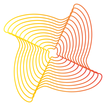 Abstract line halftone swirl shape png
