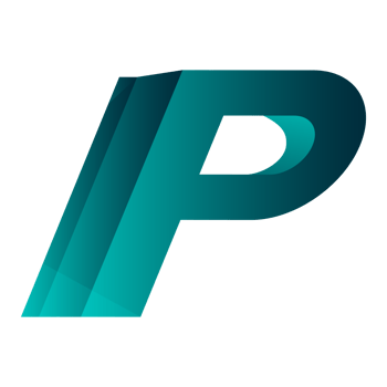 Gradient p letter logo template png