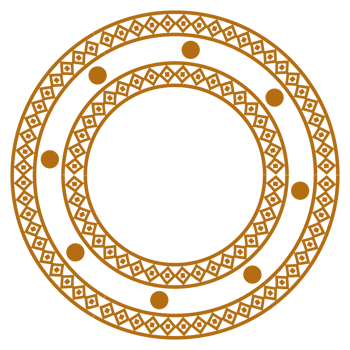 Golden Circle Frame Text Box With Gold Award Ribbon Icon Anniversary Badge design png