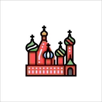 Moscow, russia icon illustration vector