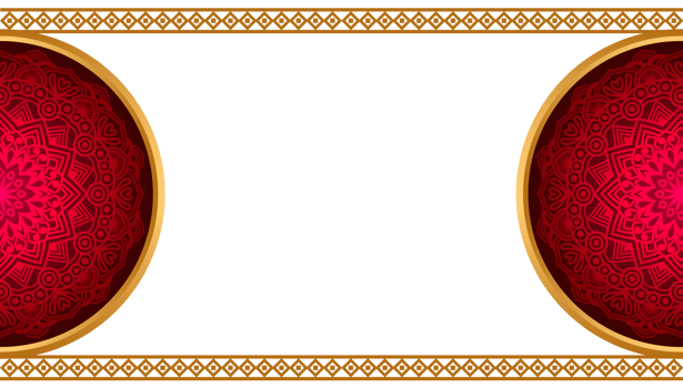 Red luxury background with mandala ornament png