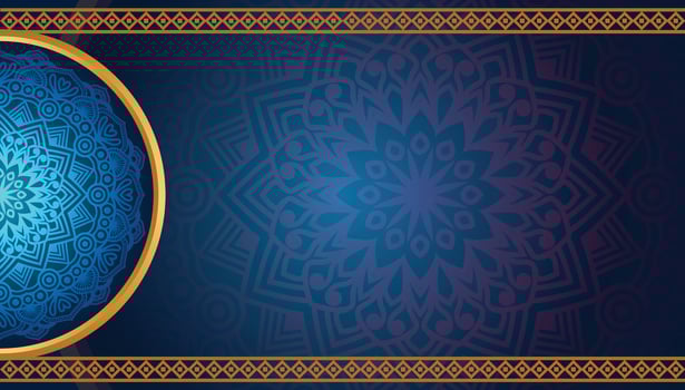 Luxury mandalas with meraj un nabi islamic frame lantern ramadan kareem arabic border flyer poster design vector