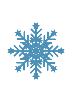Blue Snowflake Graphic Illustration png