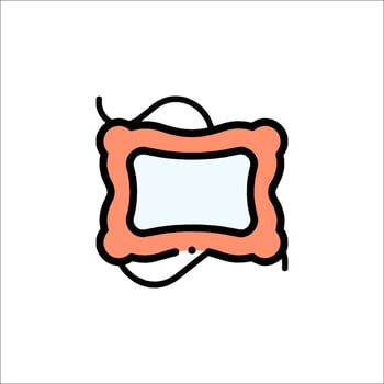 A cartoon frame with a blank space in it vector