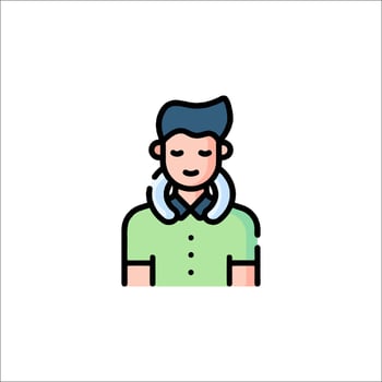 A man with a neck brace on his shoulder vector