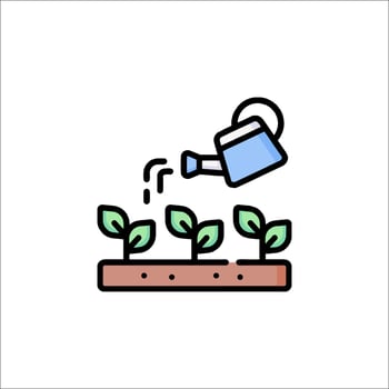 Watering plant icon illustration vector