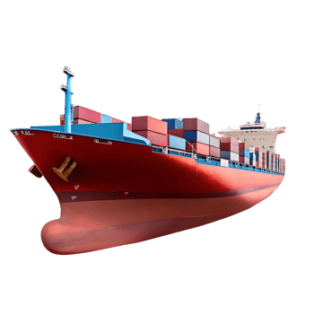 Large Container Ship Cargo Vessel at Sea Global Maritime Transportation png