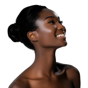 Beautiful African American woman smiling png