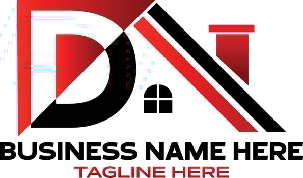 a letter D logo for a real estate company vector