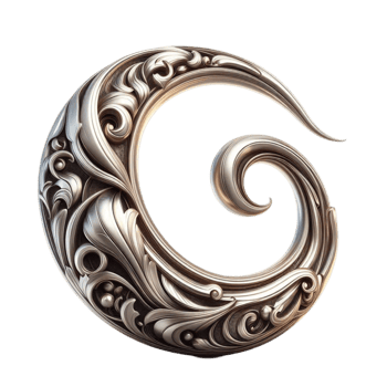 Ornamental Brown Swirl Pattern png