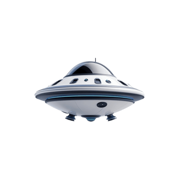 A detailed illustration of a futuristic UFO flying saucer, showcasing sleek design and advanced alien technology. Perfect for use in sci-fi projects or imaginative concepts. png