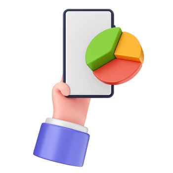 Mobile app icon with pie chart png