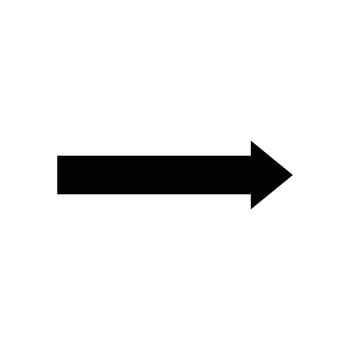 black arrow isolated on white vector