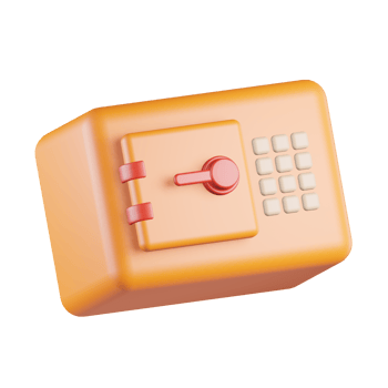 Deposit Box 3D element illustration png