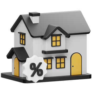 House Discount 3D illustration png