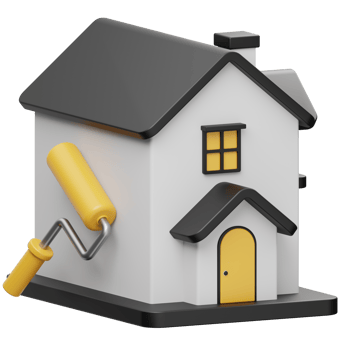House Renovation 3D illustration png