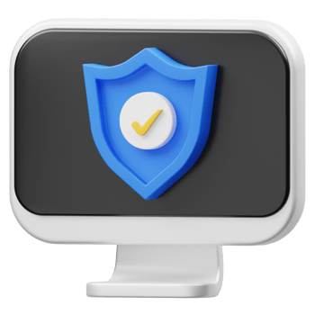 Computer Protection 3D illustration png