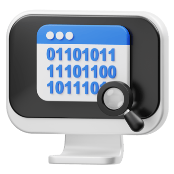 Data Encryption 3D illustration png