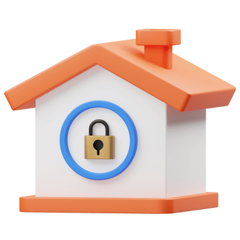 Home Security 3D illustration png