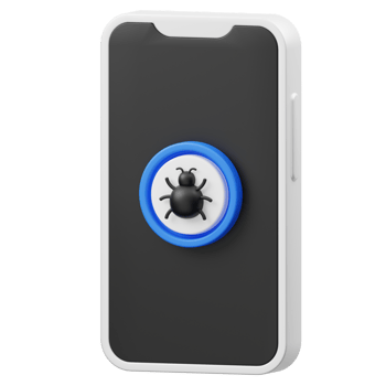 Mobile Virus 3D illustration png