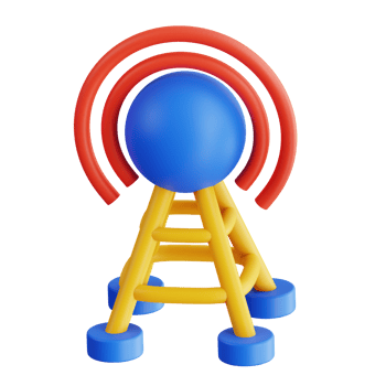 Radio Tower 3D illustration png