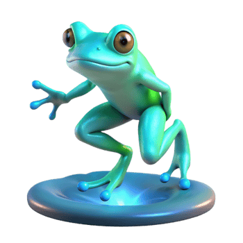 extraordinary classic 3D Cartoon Frog Illustration genuine png