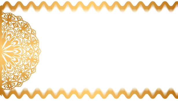 Luxury golden rectangle certificate border pattern line photo frame islamic wedding invitation in background png