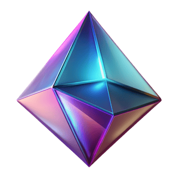 impressive contemporary Iridescent 3D Gem Abstract Background original png
