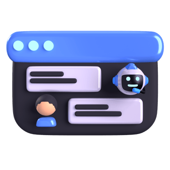 Online Chat Bot 3D element illustration png