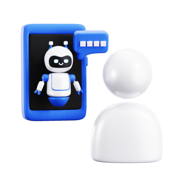 AI To Human 3D element illustration png