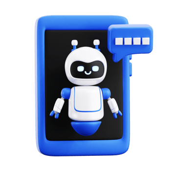 AI Robot Phone 3D element illustration png