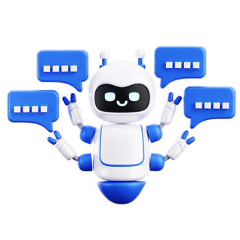 Mani Chat Robot 3D element illustration png