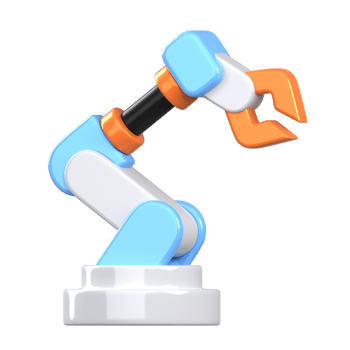 Robotic Arm 3D element illustration png