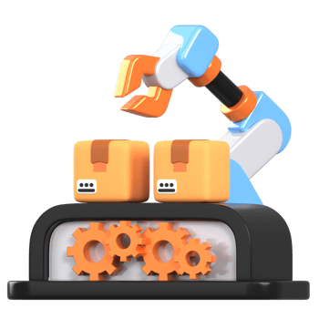 Robot Factory 3D element illustration png