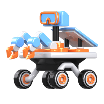 Planetary Rover 3D element illustration png