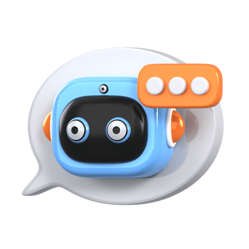 ChatBot 3D element illustration png